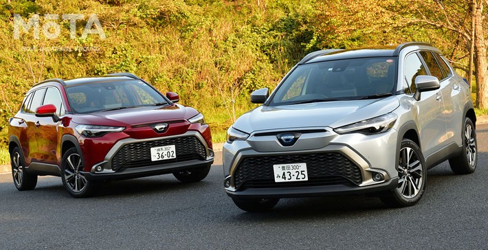 トヨタ 新型カローラクロス Z（左：ガソリン・2WD／右：ハイブリッド・2WD）[2021年9月14日発売] [Photo：茂呂 幸正]