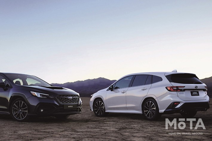 新型WRXとともに豪州で発表された新型WRXスポーツワゴン(日本名レヴォーグ)