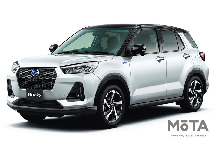 ダイハツ 新型ロッキー Premium G HEV（2WD・e-SMART HYBRID）[ボディカラー：ブラックマイカメタリック×シャイニングホワイトパール／2021年11月1日（月）一部改良]