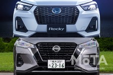 注目のダイハツ 新型ロッキーハイブリッドと日産 キックス e-POWER、ハイブリッドを備えた人気コンパクトSUVのデザインや内装など各部の違いをチェック