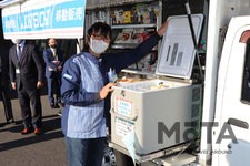 日産 NT100クリッパー「ローソン移動販売車」日産自動車イベント「＃日産あんばさだー　はたらくクルマ3」［2021年11月23日（祝）／会場：GRANDRIVE（グランドライブ／神奈川県横須賀市）］