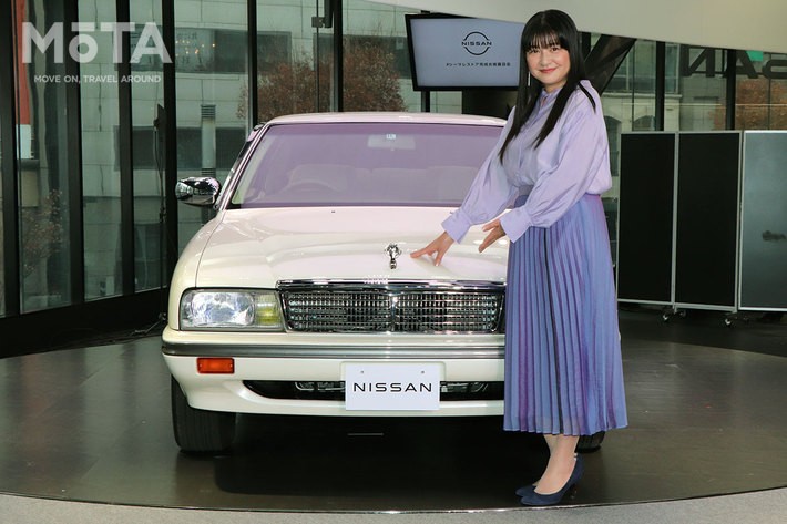 日産自動車 伊藤かずえさん「シーマ レストア完成お披露目会」[会場：NISSAN CROSSING（東京都中央区銀座）／2021年12月7日（火）]