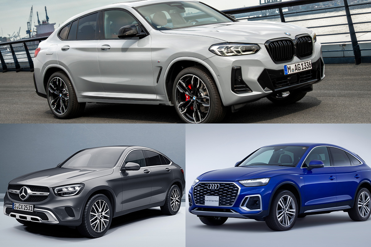 個性際立つミドルクラス輸入車クーペsuv対決 Bmw X4 メルセデス ベンツ Glcクーペ アウディ Q5スポーツバック 徹底比較 人気新型車 比較22年 Mota