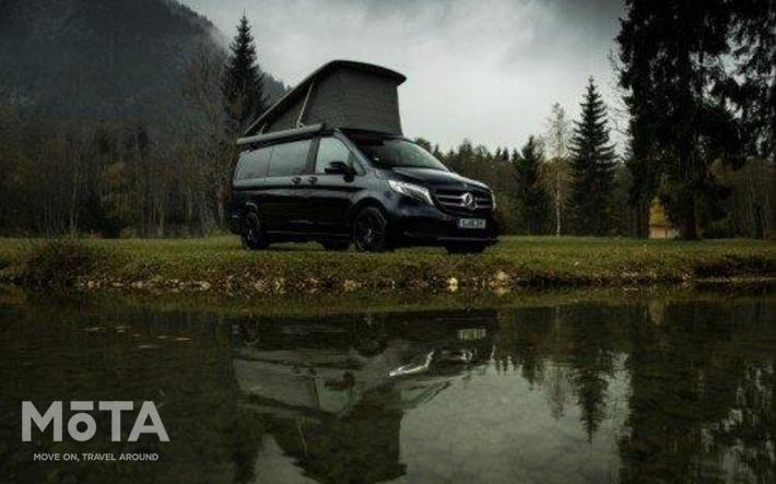 参考までにもう1台を紹介。メルセデス ベンツ Vクラス マルコポーロは、現行モデルとして販売されているポップアップルーフカーのキングだと思う。少々大きいので使い勝手は気になるが憧れの一台だ。