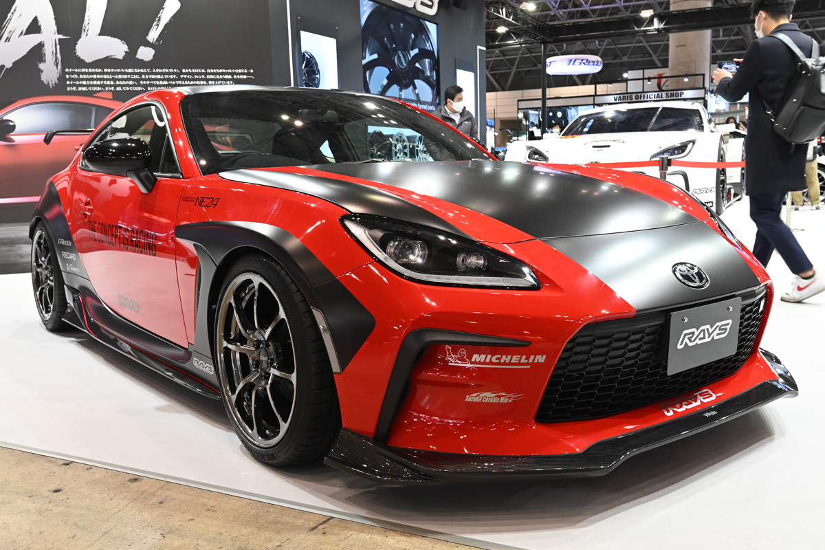 Raysブースでは 最高峰ブランド ボルクレーシング の新作ホイールを履いたgr86が登場 東京オートサロン22 話題を先取り 新型車 解説22 Mota