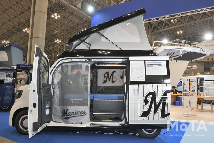 ホンダ N-VAN キャンピングカー「N-VAN COMPO」特別仕様車“マリーンズキャンパー（マリキャン）”（ホワイトハウス・愛知県）【ジャパンキャンピングカーショー2022】