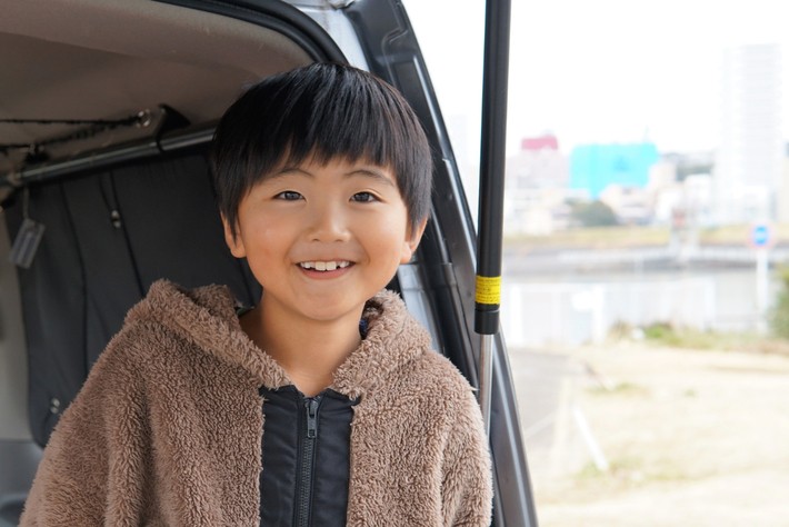 次男のいっちゃんはこの冬、スノボでキッカー（人工ジャンプ台）に挑戦したという