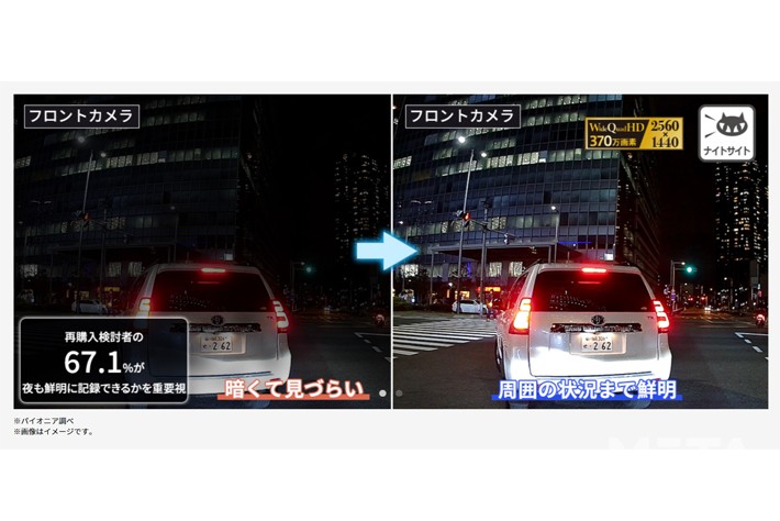 パイオニア カロッツェリア 2カメラタイプドライブレコーダーユニットの新モデル「VREC-DH301D」