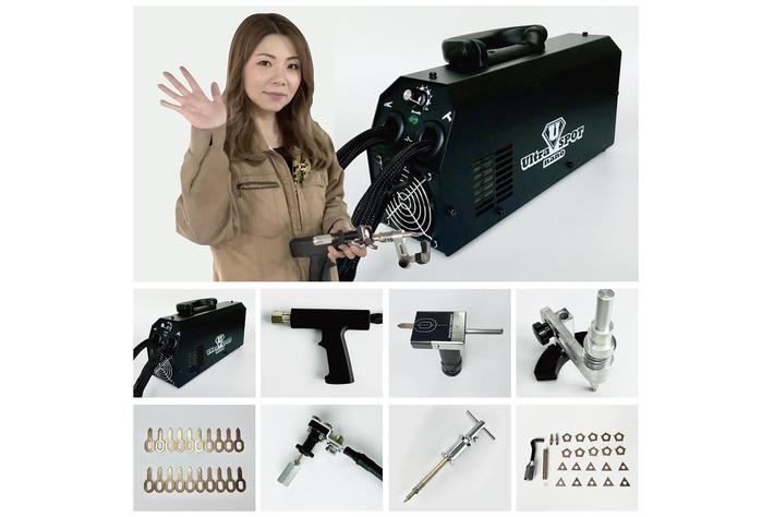 【100V 小型スタッド溶接機】ファインピースは三重コグニ会にて技術講習会を開催　100Vでスタッド溶接ができる人気機種「ウルトラスポットNANO」を実演
