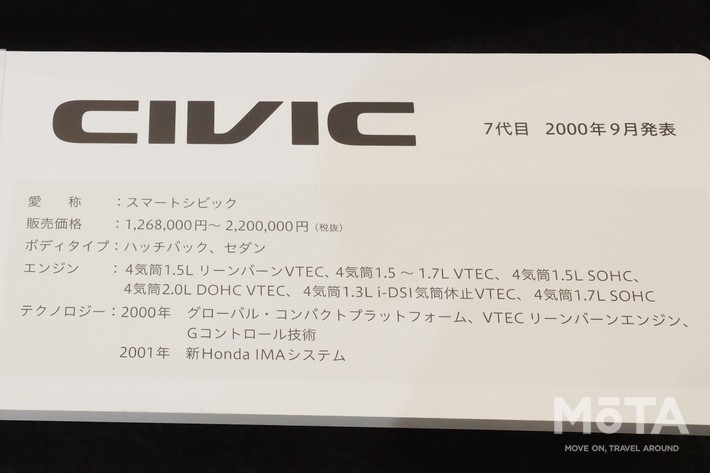 ホンダ CIVIC 50周年記念企画がスタート／7代目シビック