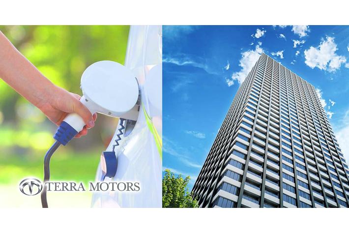 テラモーターズ、新築マンションに100基のEV充電インフラを無料提供