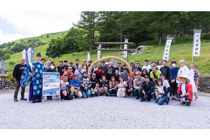 長野県ビーナスライン「単車神社」の大改修を実施しました。「竹燈り鳥居」&「バイクとくぐれる茅の輪」を設置！