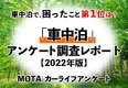 車中泊で困ったこと第1位は「お風呂やトイレ」と「暑さ・寒さ対策」｜MOTA「車中泊」アンケート調査レポート【2022年】