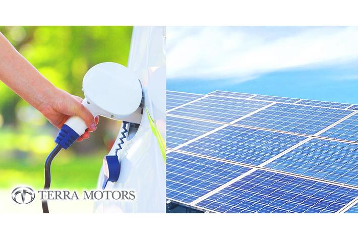 テラモーターズ、太陽光発電所に100基のEV充電インフラを無料提供