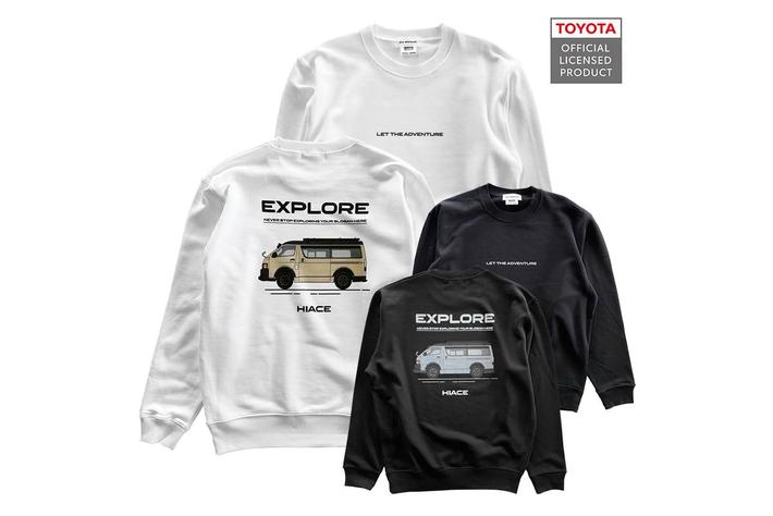 トヨタハイエースのバックプリントスウェットシャツが登場