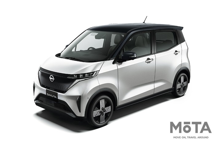 さくら　ピュアホワイト+コスモブラック 全15色！ 話題の軽EV!! 日産 新型サクラのカラーバリエーション