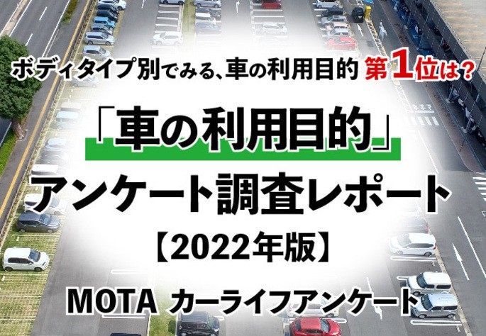 【MOTAカーライフアンケート】車の利用目的を聞きました。1位は「日常の買い物」、2位は「観光やグルメなどのレジャー」｜MOTA「車の利用目的」に関する調査レポート【2022年】