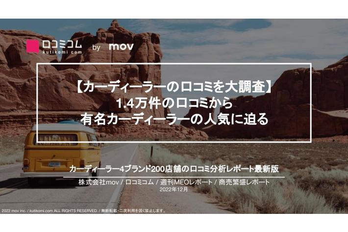 有名カーディーラー1.4万件の口コミを調査！【Honda Cars 東京中央、トヨタモビリティ東京、日産東京、関東マツダ】