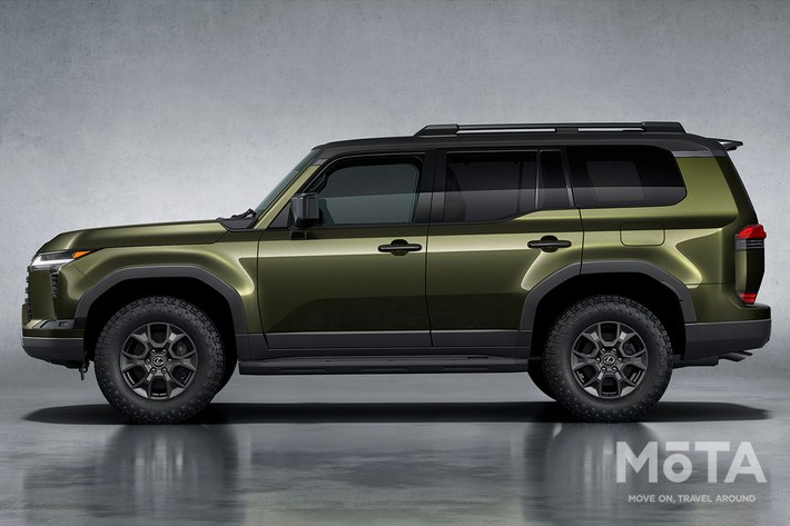 レクサス 新型GX “OVERTRAIL” テレーンカーキマイカ メタリック×ブラック （プロトタイプ）