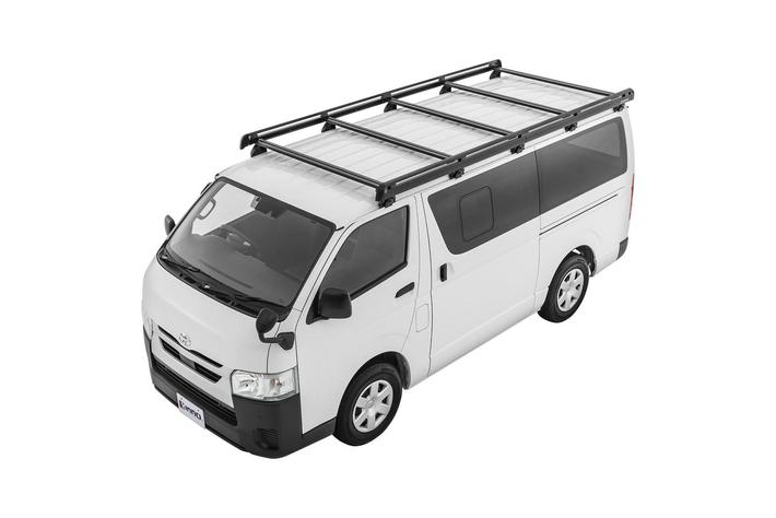 ハイエース専用 全高を2.1m以下におさえたローダウンルーフラック発売