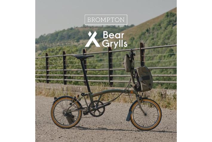 英折りたたみ自転車ブロンプトンが、イギリスの冒険家ベア・グリルスと