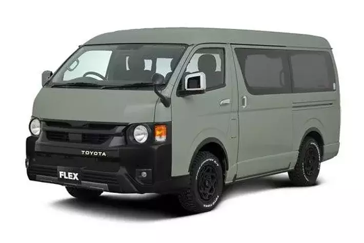 ハイエース　FLEXフロントスポイラー 車好きがこだわる】FLEXオリジナル ハイエース Delfino Line
