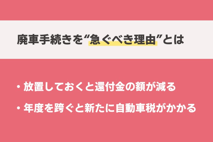 不要な軽自動車の廃車手続きを“急ぐべき理由”とは