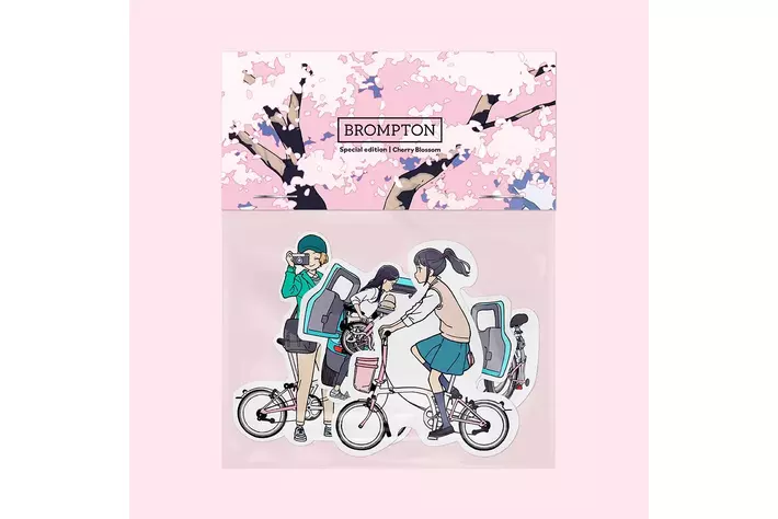 12/14迄期間限定価格 BROMPTON 　タペストリー　非売品 英折りたたみ自転車ブロンプトンが、限定カラー「CHERRY BLOSSOM」を