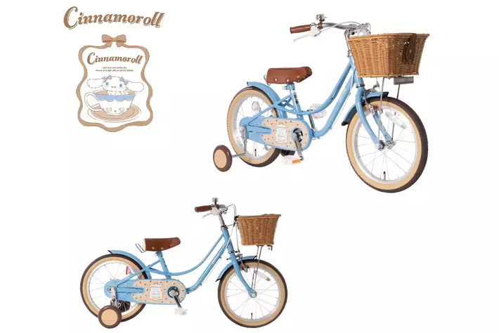 サンリオの人気キャラクターとコラボした自転車、「シナモロール」が
