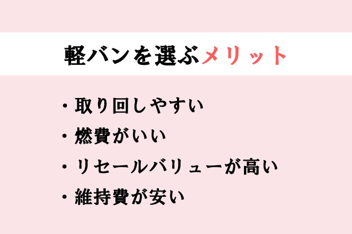 軽バンを選ぶメリット