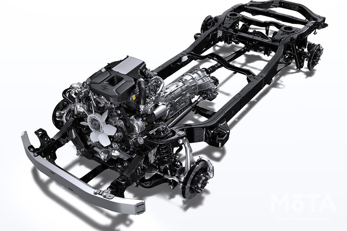 新型ランドクルーザー250のエンジン(ディーゼル)、ラダーフレームなど