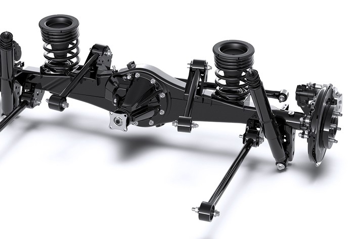 新型ランドクルーザー250の後輪側サスペンション トレーリングリンク車軸式