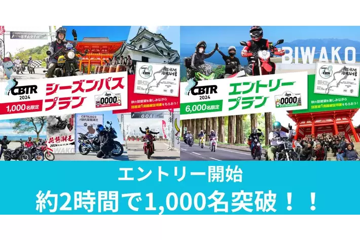 【速報】CBTR2024エントリー開始約２時間で1,000名突破！