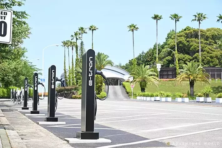～地球にやさしい旅を～ 電気自動車用充電器「アウディ デスティネーションチャージャー」を新たに４基パーク駐車場に設置しました！
