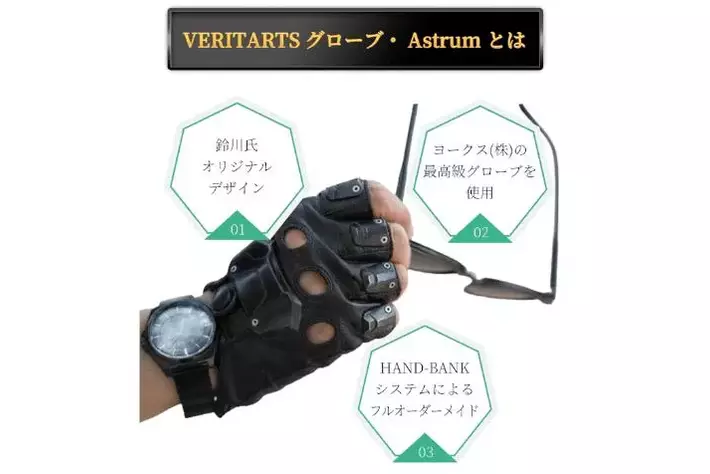 「秒で変身」する革新的ドライビンググローブ、VERITARTSから登場 - 造形作家とのコラボで未来的デザインを実現