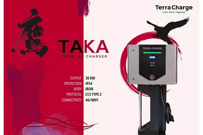 Terra Charge India、インド市場向け新型30kW急速充電器「TAKA（鷹）」を発売