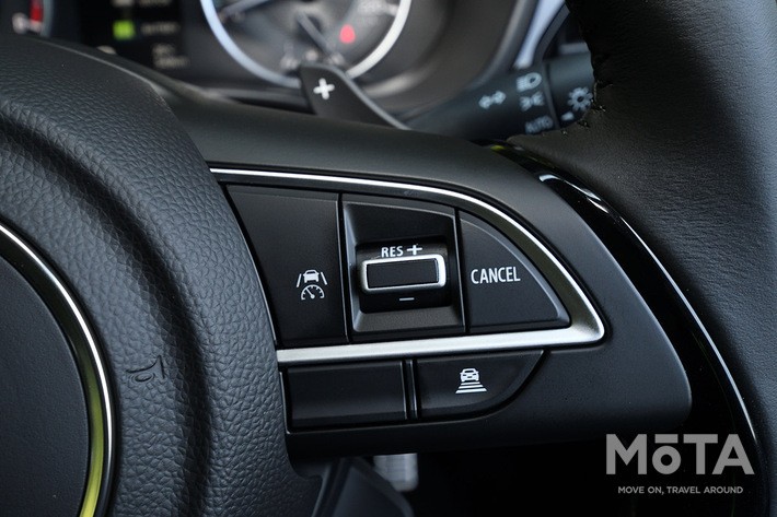 新型フロンクス（プロトタイプ）のアダプティブクルーズコントロールのスイッチ