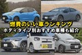 【2025年】燃費のいい車ランキング！ ボディタイプ別TOP5とおすすめ車種をそれぞれ紹介