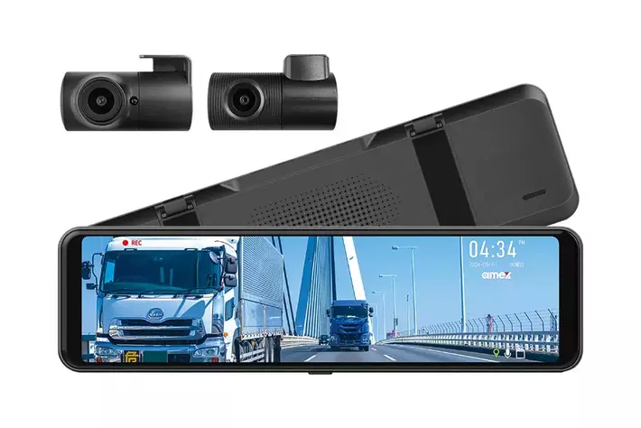 12V・24V車両対応のデジタルインナーミラー型ドライブレコーダー「AMEX-A09シリーズ」2024年8月1日発売