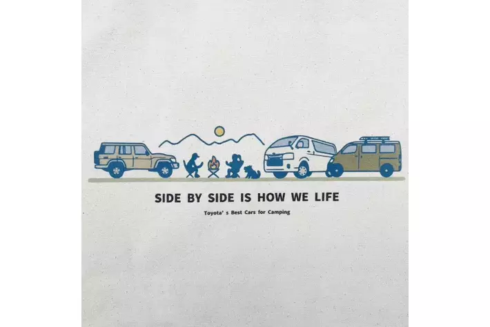 『TOYOTA キャンプイラスト』トートバッグが成田空港に登場