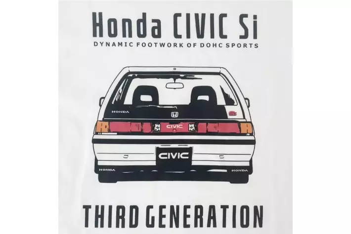 ⚫︎新発売⚫︎遊び心たっぷりの『HONDA CIVIC』デザインの半袖Tシャツが登場