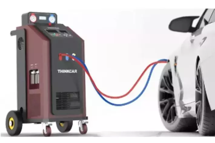 【新ガス R-1234yf対応】冷媒配管洗浄機 AC 100 TCJ（新ガス回収機、冷媒リサイクル、循環クリーニング対応）の取扱をファインピースが開始！