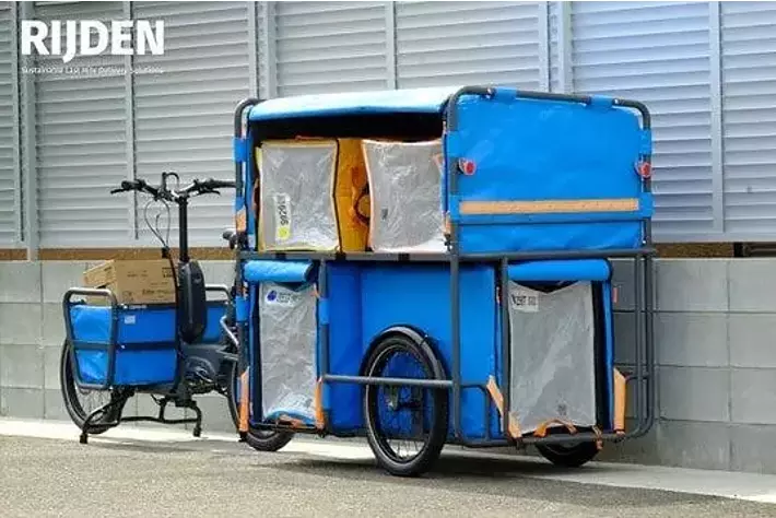 船井電機、大容量トレーラー付き電動アシスト自転車“RIJDEN”を