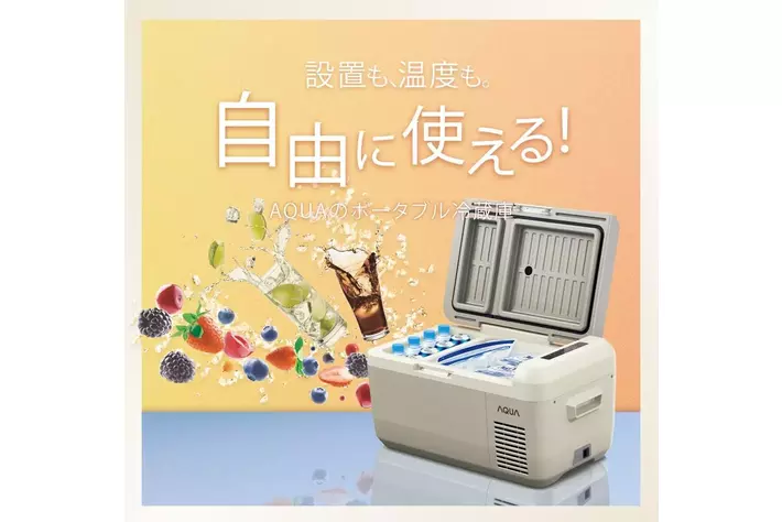 正規品，低価 AQUA 30Lポータブル冷蔵庫 AQUA グレージュ AQP-M3R(H