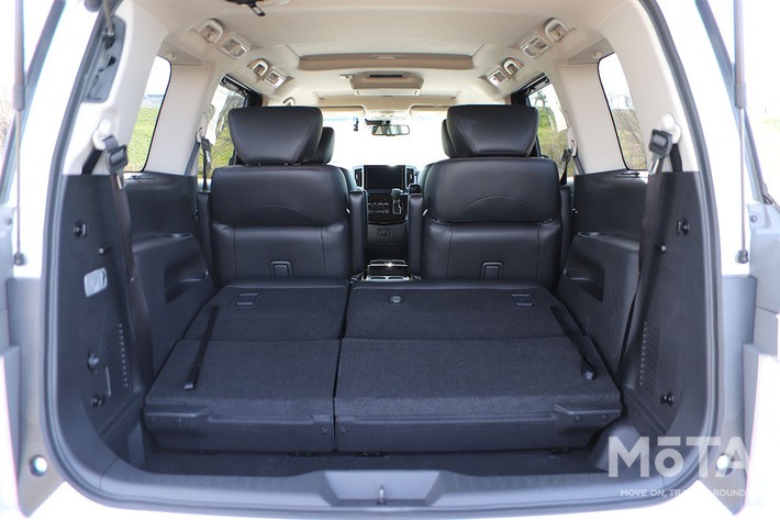 参考：現行エルグランドの3列目収納イメージ