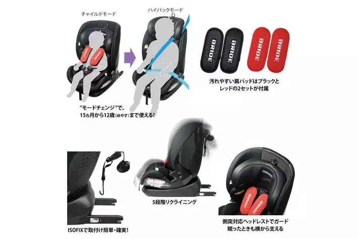 チャイルドブレッスル 大好評のBRIDEチャイルド・ジュニアシートシリーズ「コンフォルテ