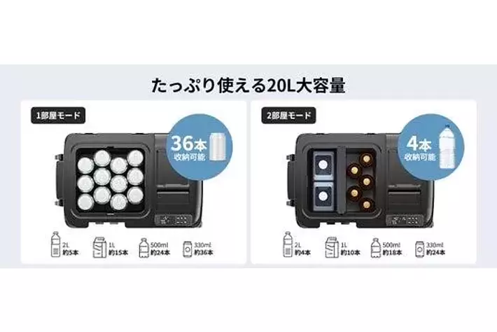 新商品】両室完全独立温度制御で冷凍・保温が同時にできる