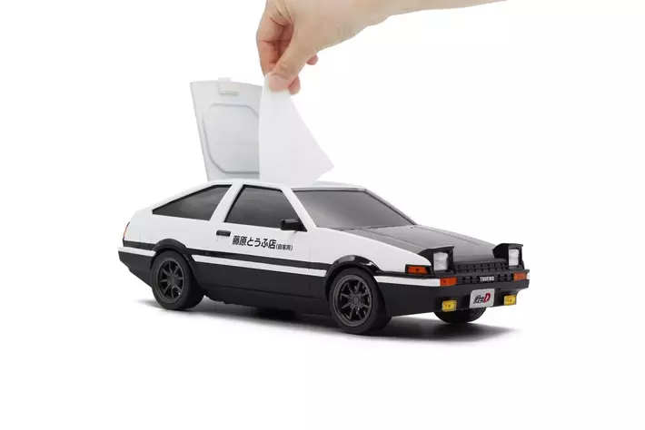 『頭文字D』トレノ型ウェットティッシュケース　ブラックボンネットの後期版　一般販売開始（2025年3月～）