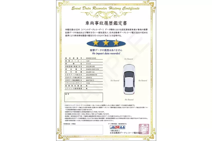 国内初の中古車EDR事故履歴鑑定サービスを開始