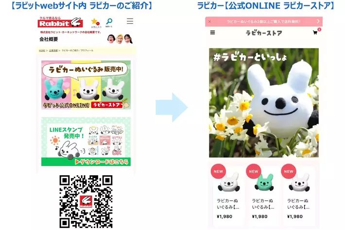 「クルマ～売るなら～ラビット♪」クルマ買取・販売のラビット　　ラビカー【公式ONLINE ラビカーストア】OPEN！ラビカー【 LINEスタンプ】誕生！！